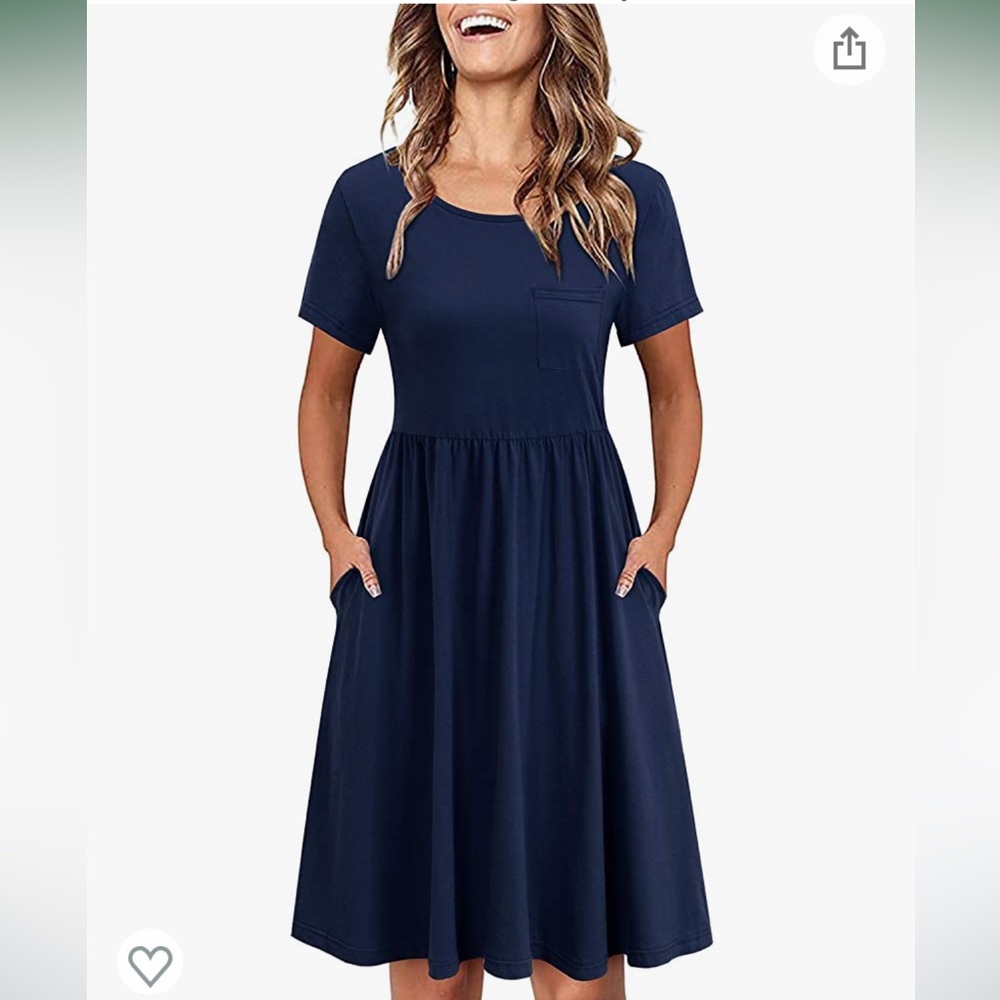 Navy dress with pocket